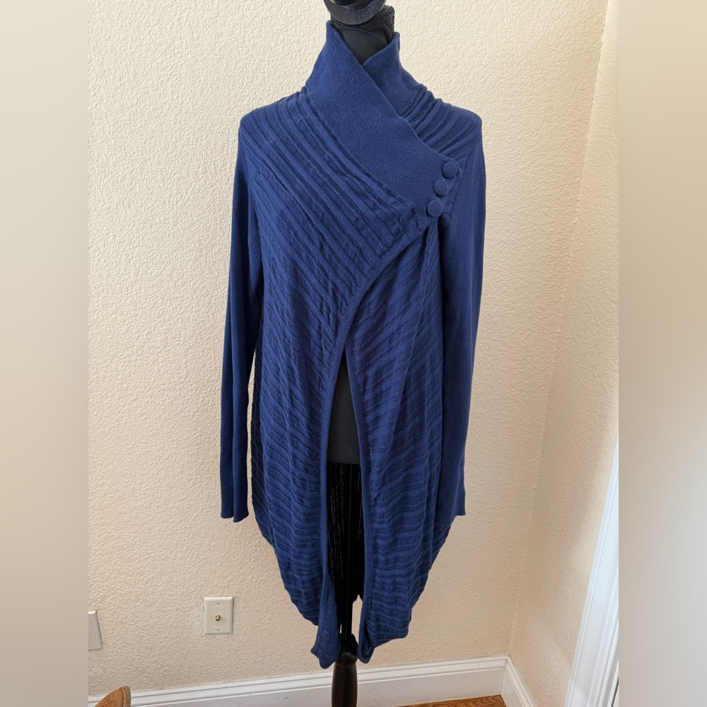 Ioanna Kourbela Dark Blue Cardigan Size Small-Mexdium - Picture 3 of 13